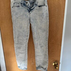 Gap Bleached Cropped Skinny/Straight Jeans Size 28r